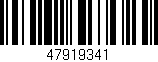 Código de barras (EAN, GTIN, SKU, ISBN): '47919341'