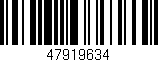 Código de barras (EAN, GTIN, SKU, ISBN): '47919634'