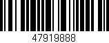 Código de barras (EAN, GTIN, SKU, ISBN): '47919888'