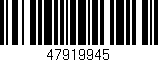 Código de barras (EAN, GTIN, SKU, ISBN): '47919945'