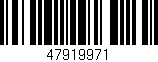 Código de barras (EAN, GTIN, SKU, ISBN): '47919971'