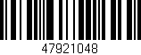 Código de barras (EAN, GTIN, SKU, ISBN): '47921048'