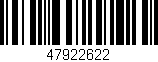 Código de barras (EAN, GTIN, SKU, ISBN): '47922622'