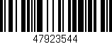 Código de barras (EAN, GTIN, SKU, ISBN): '47923544'