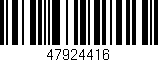 Código de barras (EAN, GTIN, SKU, ISBN): '47924416'