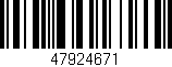 Código de barras (EAN, GTIN, SKU, ISBN): '47924671'