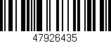 Código de barras (EAN, GTIN, SKU, ISBN): '47926435'