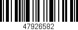 Código de barras (EAN, GTIN, SKU, ISBN): '47926582'
