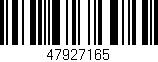 Código de barras (EAN, GTIN, SKU, ISBN): '47927165'