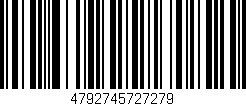 Código de barras (EAN, GTIN, SKU, ISBN): '4792745727279'
