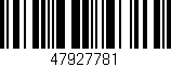 Código de barras (EAN, GTIN, SKU, ISBN): '47927781'