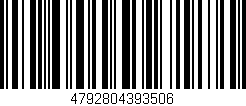 Código de barras (EAN, GTIN, SKU, ISBN): '4792804393506'