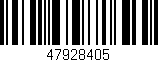 Código de barras (EAN, GTIN, SKU, ISBN): '47928405'