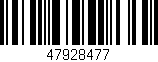 Código de barras (EAN, GTIN, SKU, ISBN): '47928477'