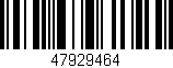 Código de barras (EAN, GTIN, SKU, ISBN): '47929464'