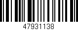 Código de barras (EAN, GTIN, SKU, ISBN): '47931138'
