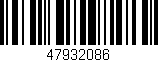 Código de barras (EAN, GTIN, SKU, ISBN): '47932086'