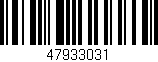 Código de barras (EAN, GTIN, SKU, ISBN): '47933031'