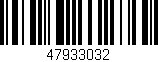 Código de barras (EAN, GTIN, SKU, ISBN): '47933032'
