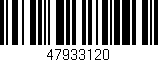 Código de barras (EAN, GTIN, SKU, ISBN): '47933120'