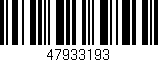 Código de barras (EAN, GTIN, SKU, ISBN): '47933193'