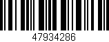 Código de barras (EAN, GTIN, SKU, ISBN): '47934286'