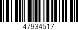 Código de barras (EAN, GTIN, SKU, ISBN): '47934517'