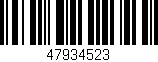 Código de barras (EAN, GTIN, SKU, ISBN): '47934523'