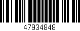 Código de barras (EAN, GTIN, SKU, ISBN): '47934848'