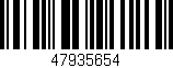 Código de barras (EAN, GTIN, SKU, ISBN): '47935654'