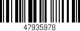 Código de barras (EAN, GTIN, SKU, ISBN): '47935978'