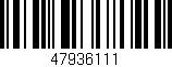 Código de barras (EAN, GTIN, SKU, ISBN): '47936111'