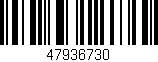 Código de barras (EAN, GTIN, SKU, ISBN): '47936730'