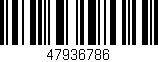 Código de barras (EAN, GTIN, SKU, ISBN): '47936786'