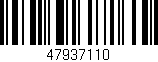 Código de barras (EAN, GTIN, SKU, ISBN): '47937110'