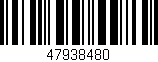 Código de barras (EAN, GTIN, SKU, ISBN): '47938480'
