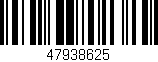 Código de barras (EAN, GTIN, SKU, ISBN): '47938625'