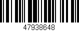 Código de barras (EAN, GTIN, SKU, ISBN): '47938648'