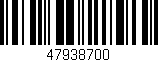 Código de barras (EAN, GTIN, SKU, ISBN): '47938700'