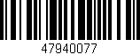 Código de barras (EAN, GTIN, SKU, ISBN): '47940077'