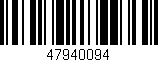 Código de barras (EAN, GTIN, SKU, ISBN): '47940094'