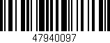 Código de barras (EAN, GTIN, SKU, ISBN): '47940097'
