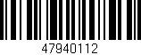 Código de barras (EAN, GTIN, SKU, ISBN): '47940112'
