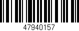 Código de barras (EAN, GTIN, SKU, ISBN): '47940157'