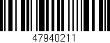 Código de barras (EAN, GTIN, SKU, ISBN): '47940211'