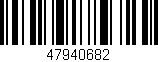 Código de barras (EAN, GTIN, SKU, ISBN): '47940682'
