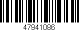 Código de barras (EAN, GTIN, SKU, ISBN): '47941086'