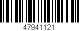 Código de barras (EAN, GTIN, SKU, ISBN): '47941121'