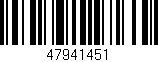 Código de barras (EAN, GTIN, SKU, ISBN): '47941451'