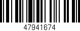 Código de barras (EAN, GTIN, SKU, ISBN): '47941674'